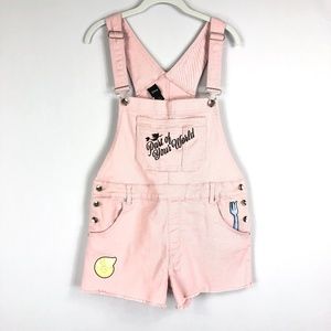 Disney Little Mermaid Overall Shorts Shortalls